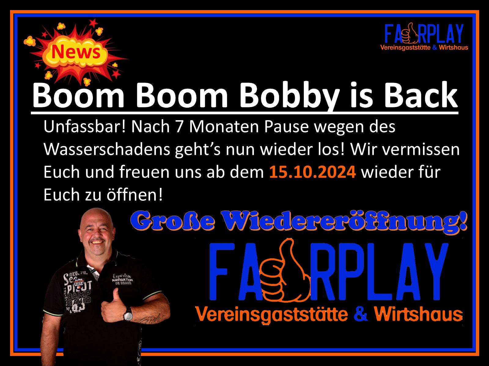 Mehr über den Artikel erfahren Boom Boom Bobby is Back