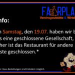 Geschlossene Gesellschaft am 19.07.2025