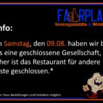 Geschlossene Gesellschaft am 09.08.2025