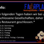 An folgenden Tagen haben wir eine „Geschlossene Gesellschaft“