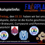 Pokalspiel-Info für den 03.10.2025
