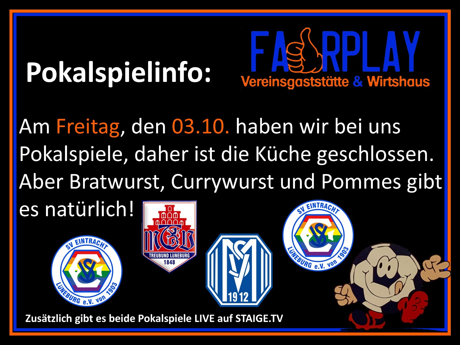 Du betrachtest gerade Pokalspiel-Info für den 03.10.2025