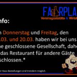 Geschlossene Gesellschaft am 19.03. und 20.03.2026