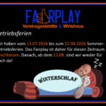 Betriebsferien Sommer 2026