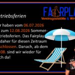 Betriebsferien Sommer 2026